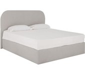Decowood Cama con canapé gris claro para colchón 160x200cm