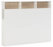 HOMN Cabecero de cama 165 cm blanco, 2 puertas 9 huecos