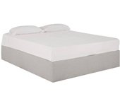 Decowood Canapé tapizado gris claro para colchón 160x200cm