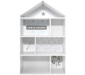 MueMue Estantería casita bazar mdf blanco 114x73.5x30 cm
