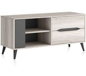 duehome Mueble tv lizz 110 melamina, grayish, 114 x 52 x 40