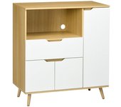 Homcom Aparador para microondas blanco 90 x 40 x 98.5 cm
