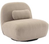 sweeek Silla giratoria 360° borreguito texturizada, beige