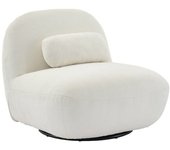 sweeek Silla giratoria 360° borreguito texturizada, crema