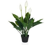 hjh OFFICE Planta artificial plástico verde/blanco alt. 80.00