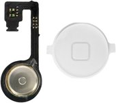 Avizar Repuesto Botón Home Blanco con Banda de Conexión para iPhone 4S
