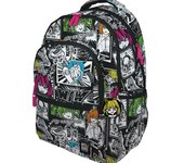 Grafoplás | Mochila Escolar Tres Compartimentos | 33x46x22,5cm | Zona Acolchada para Portátil | Modelo Roomy | Diseño Yuku | Bits&Bobs Pop Up Design | Perfecta para Material Escolar