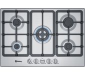 Placa Gas - Balay 3ETX576HB, 5 Zonas, 75 cm, Acero Inoxidable, Sin Marco