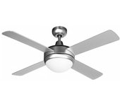 Universal Blue Siroco Ventilador de Techo con Luz y Mando 60W Inox/Blanco