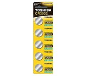 Toshiba CR2032 Pack 5 Pilas Botón 3V Alta Demanda Litio Larga Duración