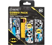 FR-TEC Batman Hard Cases + Grips + Caja de 16 Juegos para Nintendo Switch