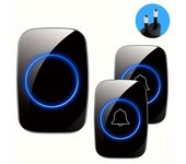 Timbre Inalámbrico Para Puerta De Casa Inteligente Con Melodías De Bienvenida, Kit De Campana Con LED Y Alarma De Seguridad Intermitente Para La Casa