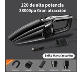 Aspiradora de automóvil doméstica para interiores de gran potencia con gran succión, aspiradora de automóvil pequeña, aspiradora de automóvil de uso en seco y húmedo