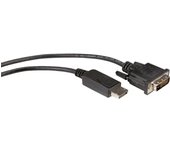 ROLINE 11.04.5771 adaptador de cable de vídeo 1 m DisplayPort DVI-D Negro