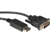 ROLINE 11.04.5613 adaptador de cable de vídeo 1 m DVI-D DisplayPort Negro