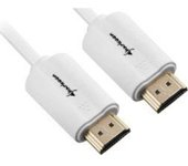 Sharkoon 2m, 2xHDMI cable HDMI HDMI tipo A (Estándar) Blanco