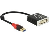 DeLOCK 62737 adaptador de cable de vídeo 0,2 m DVI-I Negro