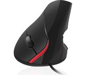 Ewent EW3156 USB Óptico 1000DPI Negro, Rojo ratón