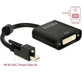 DeLOCK 62639 adaptador de cable de vídeo 0,25 m Mini DisplayPort DVI-I Negro