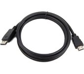 Gembird CC-DP-HDMI-10M adaptador de cable de vídeo HDMI tipo A (Estándar) DisplayPort Negro
