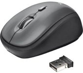 Trust Yvi Wi-Fi Óptico 1600DPI Negro ratón
