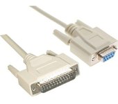 Nanocable CABLE SERIE NULL MODEM DB9/H-DB25/M 1.8 M