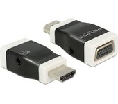 DeLOCK 65586 adaptador de cable HDMI-A VGA Negro, Blanco