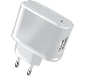 Celly TCUSB22W cargador de dispositivo móvil Interior Blanco