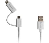 Hahnel 1000 652.0 cable de teléfono móvil USB A Micro-USB B/Lightning Blanco 1,5 m