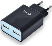 i-tec CHARGER2A4B cargador de dispositivo móvil Interior Negro