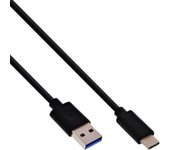 InLine 1m, USB3.1-C/USB3.1-A cable USB USB C USB A Negro