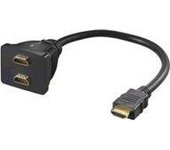 Microconnect HDM19M19F19F adaptador de cable HDMI Negro