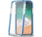 Celly HEXAGON900LB funda para teléfono móvil 14,7 cm (5.8 pulgadas pulgadas) Carcasa rígida Azul, Transparente