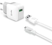 Celly TCUSBMICRO cargador de dispositivo móvil Interior Blanco