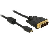 DeLOCK 83585 adaptador de cable de vídeo 1 m Micro-HDMI DVI-D Negro