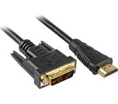 Sharkoon 4044951015221 adaptador de cable de vídeo 3 m HDMI DVI-D Negro