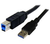 StarTech.com Cable USB 3.0 SuperSpeed Negro de 3 metros - A Macho a B Macho