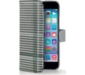 Celly PDPAGEIPH6BK funda para teléfono móvil Folio Negro, Blanco