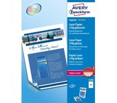 Avery Zweckform Premium Colour Laser Photo Paper 170 g/m² papel para impresora de inyección de tinta A4 (210x297 mm) Brillo Blanco