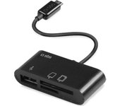 SBS TTCABLEREADER Micro-USB Negro lector de tarjet