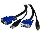StarTech.com Cable KVM de 1,8m Todo en Uno VGA USB A USB B HD15 - 6ft Pies 2 en 1