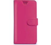 Celly WALLYUNIXLFX funda para teléfono móvil 12,7 cm (5 pulgadas pulgadas) Funda cartera Rosa