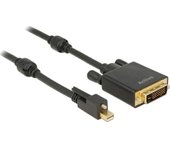 DeLOCK 83727 adaptador de cable de vídeo 3 m Mini DisplayPort DVI-D Negro
