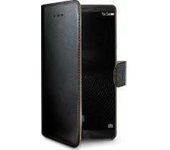 Celly WALLY594 funda para teléfono móvil 14 cm (5.5 pulgadas pulgadas) Funda cartera Negro