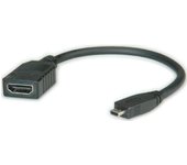 Value HDMI - Micro HDMI 0.15 m cable HDMI 0,15 m HDMI tipo A (Estándar) HDMI tipo D (Micro) Negro