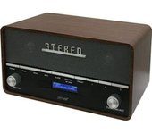 Denver DAB-36 Reloj Digital Negro, Madera radio