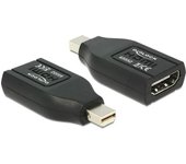 DeLOCK 65552 adaptador de cable mini Displayport HDMI Negro