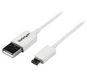 StarTech.com Cable Adaptador 1m USB A Macho a Micro USB B Macho para Teléfono Móvil Smartphone - Blanco