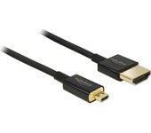 DeLOCK HDMI-A/HDMI Micro-D, 3 m cable HDMI HDMI tipo A (Estándar) HDMI tipo D (Micro) Negro