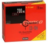 Intenso CD-RW 700MB / 80min, 12x CD-RW 700MB 10pie